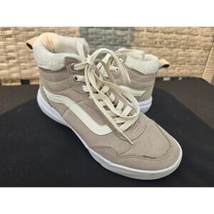 Vans Women's Range Exp Vanguard High-Top Sneaker Suede Beige Size 8